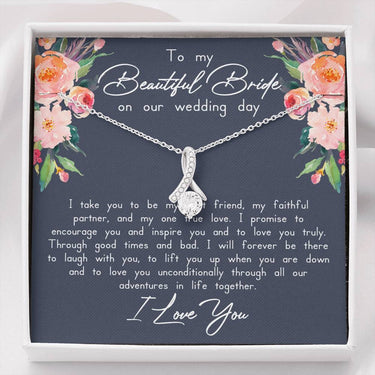 To My Bride (From Groom) Alluring Beauty Necklace - Love You This Much